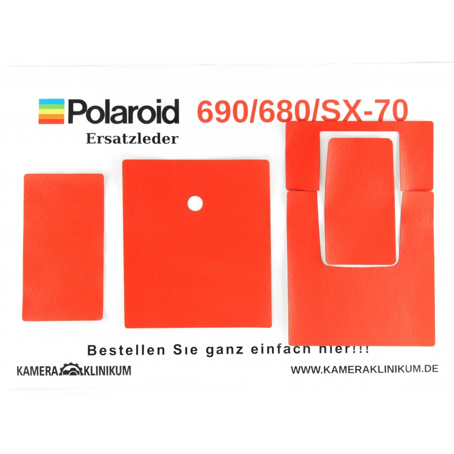 Kunstleder-Set für Polaroid 690 SLR, 680 SLR und SX70