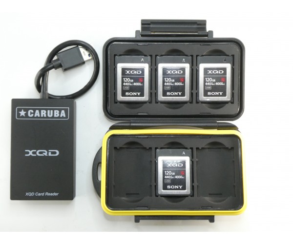 4x Sony XQD 120GB G Series + Card Reader + Case – geprüft – Bundl&hellip;