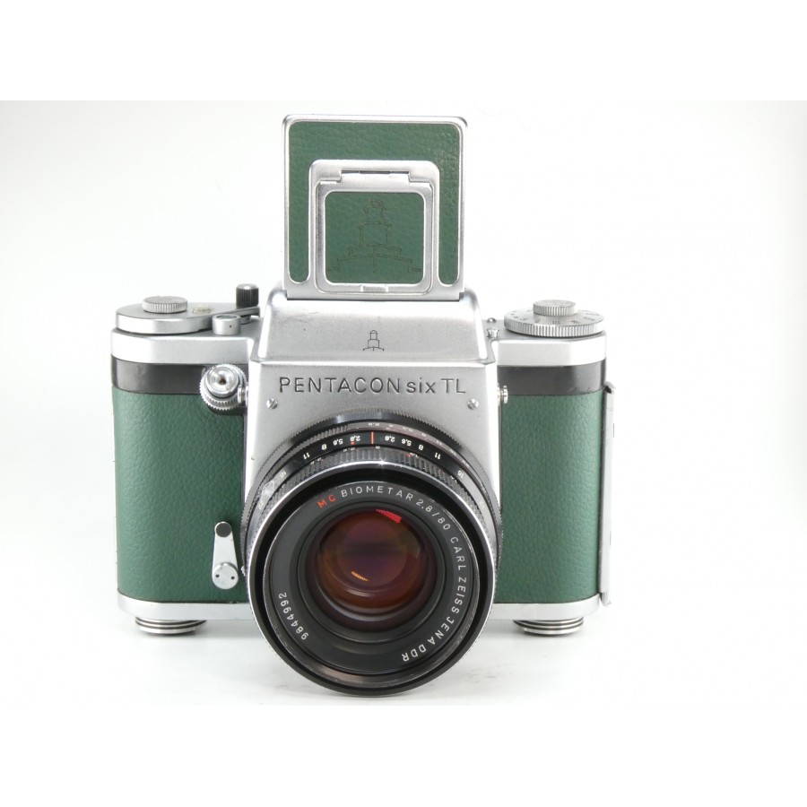 Pentacon Six TL 6x6 orta format Carl Zeiss Jena Biometar 2.8/80 MC