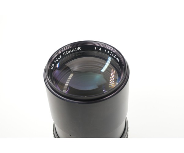 MINOLTA MD Tele Rokkor 200mm f/4 Teleobjektiv mit Sonnenblende und Rü&hellip;