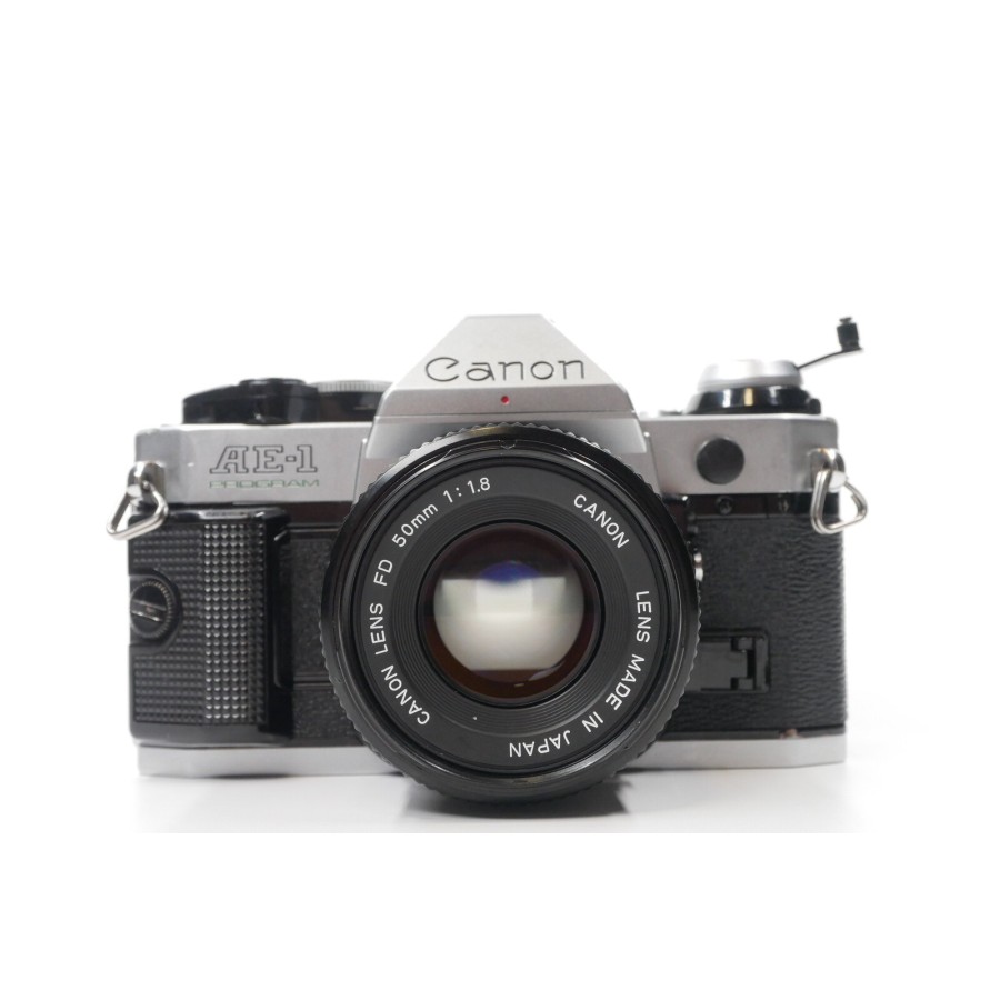 Canon AE-1 Program Spiegelreflexkamera mit Canon FD 50mm f/1.8 Gebraucht Canon AE-1 Program Spiegelreflexkamera mit Canon FD 50mm f/1.8 Gebraucht